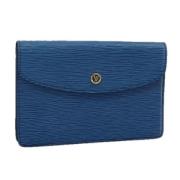 Louis Vuitton Vintage Pre-owned Laeder kuvertvskor Blue, Dam