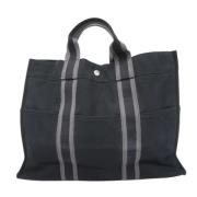 Hermès Vintage Pre-owned Canvas handvskor Black, Dam