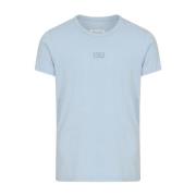 Maison Margiela Blå Siffror Motiv Rund Hals T-shirt Blue, Herr