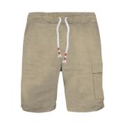 MC2 Saint Barth Herr Linne Bermuda Shorts Olika Färger Beige, Herr