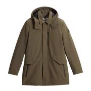 Woolrich Barrow Mac Soft Shell Coat Green, Herr