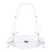 Diesel Ruffled Scrunch-D Axelväska White, Dam