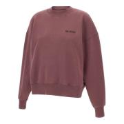 The Attico Mauve Bomullsweatshirt, Rund Hals, Långa ärmar Pink, Dam