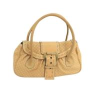 Celine Vintage Pre-owned Laeder handvskor Beige, Dam