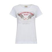 MOS MOSH Vit Tee T-Shirt, Cool Modell White, Dam