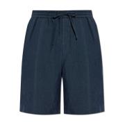 Emporio Armani Linneshorts Blue, Herr