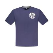 North Sails Blå Bomull Crew Neck T-shirt Blue, Herr