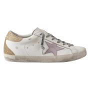 Golden Goose Vintage Star Sneakers med Glitter Häl White, Dam