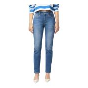 MAC Slim Fit Chic Cobalt Jeans Blue, Dam