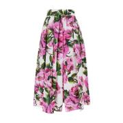 Dolce & Gabbana Fuchsia High-Waisted Kjol Multicolor, Dam