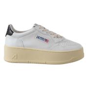 Autry Vita Läderplattformsneakers White, Dam