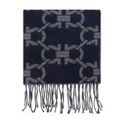 Salvatore Ferragamo Wool scarf Blue, Herr