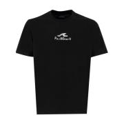 Paul & Shark Bomull Crew-neck T-shirt med Print Black, Herr