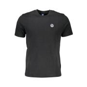 North Sails Svart Bomull T-shirt med Logotyp Black, Herr