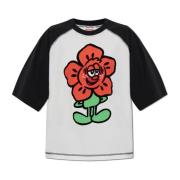 Kenzo T-shirt med tryck White, Dam