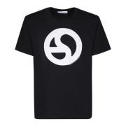 Acne Studios Svart T-shirt med logotyptryck Black, Herr