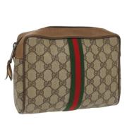 Gucci Vintage Pre-owned Canvas kuvertvskor Beige, Dam