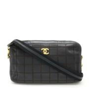 Chanel Vintage Pre-owned Laeder crossbodyvskor Black, Dam