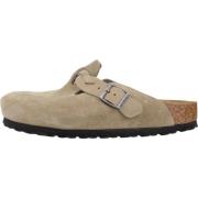 Birkenstock Flätade Mocka Lädermules Beige, Dam