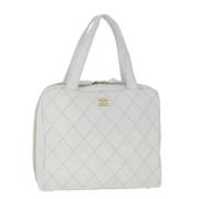 Chanel Vintage Pre-owned Laeder handvskor White, Dam