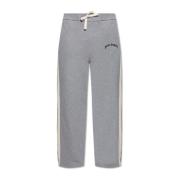 Palm Angels Sweatpants med logotyp Gray, Herr