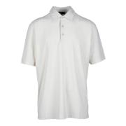 Herno Bomull Polo Skjorta White, Herr