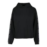 Calvin Klein Jeans Avslappnad bomull-polyester sweatshirt Black, Dam