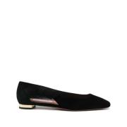 Aquazzura Svarta platta skor Elegant stil Black, Dam