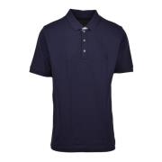 Fay Bomull Elastan Polo Skjorta Blue, Herr