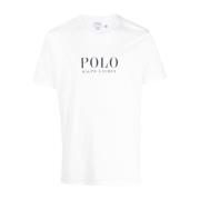 Polo Ralph Lauren Vit Bomull T-shirt med Logotyptryck White, Herr