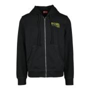 Diesel Bomullsblandning Sweatshirt Black, Herr