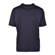 Emporio Armani Silke Bomull Blandning T-shirt Blue, Herr