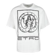 Etro Bomull T-shirt White, Herr