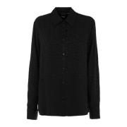 Pinko Damskjorta Smorzare Jacquard Logo Black, Dam