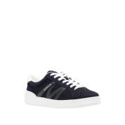 Moncler Svarta Läder Låga Sneakers Black, Herr