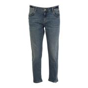 Fracomina Skinny Cropped Jeans för kvinnor Blue, Dam