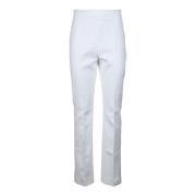 Sportmax Bomull Elastan Byxor White, Dam