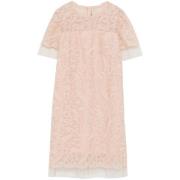 Ermanno Scervino Beige Spets Midi Klänning Korta ärmar Beige, Dam