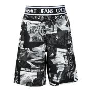 Versace Jeans Couture Bomull Bermuda Shorts Black, Herr