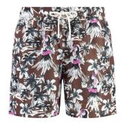 Palm Angels Hula All Over Print Badshorts Multicolor, Herr