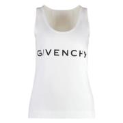 Givenchy Rundad hals bomullstanktopp White, Dam