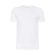 Les Deux Räfflad bomull T-shirt White, Herr