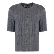 JW Anderson Mysig Stickad Tröja Gray, Dam