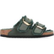 Birkenstock Mysig Pälsfodrade Slides Green, Dam