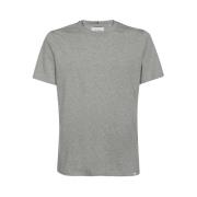 Les Deux Räfflad bomull T-shirt Gray, Herr