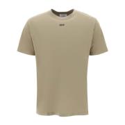 Off White T-shirt med pilbroderi Green, Herr