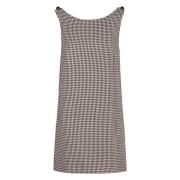 Dolce & Gabbana Houndstooth Ullklänning Gray, Dam