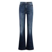 7 For All Mankind Modernt boot-cut jeans med koppar detaljer Blue, Dam