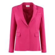 P.a.r.o.s.h. Stickad enkelknäppt blazer Pink, Dam