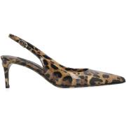 Dolce & Gabbana Leopard Print Slingback Pumps Multicolor, Dam